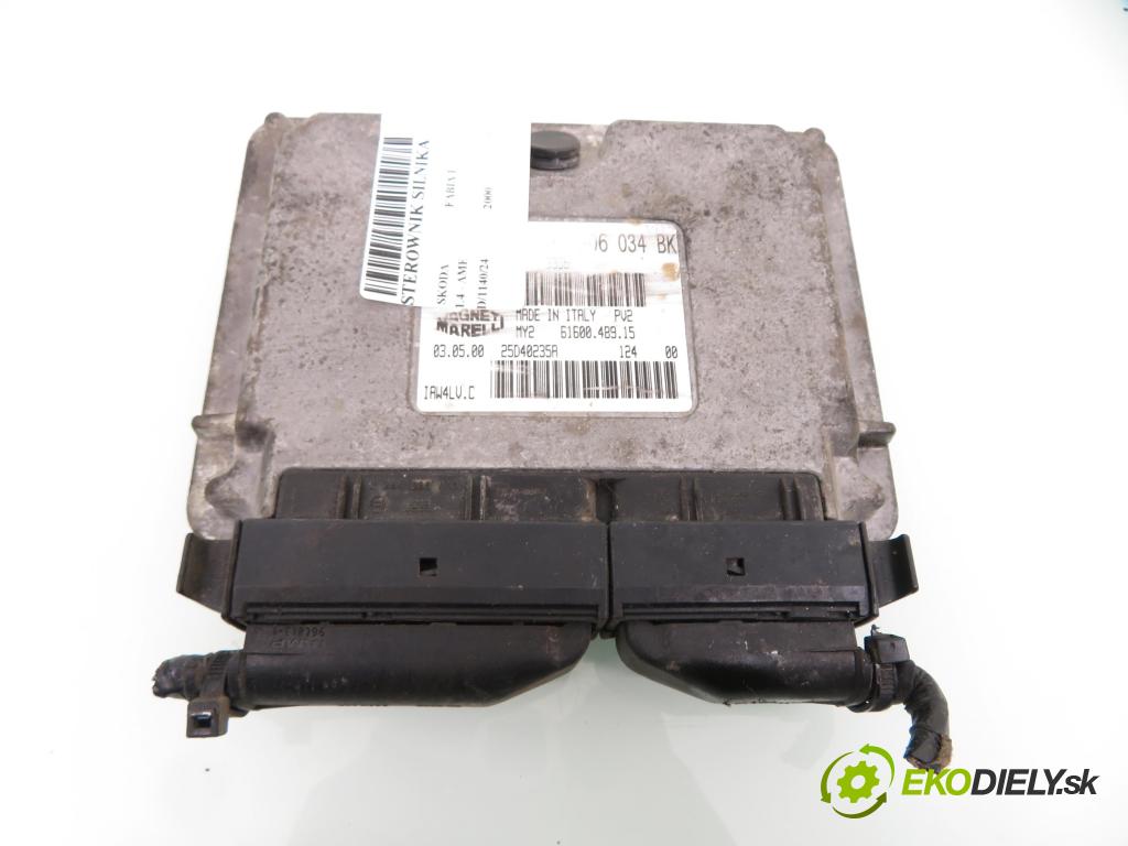 SKODA FABIA I (6Y2) HB 2000 50,00 1.4 - AME 1397,00 Riadiaca jednotka Motor 036906034BK ; IAW4LVC