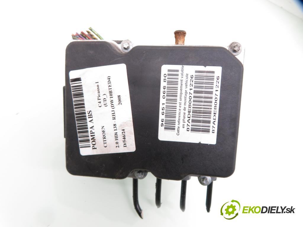 CITROEN C4 Picasso I (UD_) MINIVAN 2008 100,00 2.0 HDi 138 - RHJ (DW10BTED4) 1997,00 Pumpa ABS 0265950962 ; 9665106680 (Pumpy ABS)