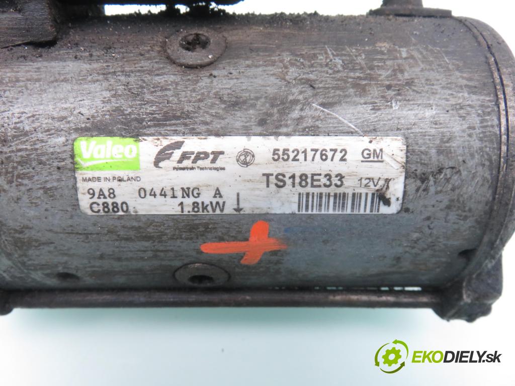 OPEL CORSA D Van VAN 2008 55,00 1.3 CDTI - A 13 DTC 1248,00 startér 55217672 ; TS18E33 (Startér)