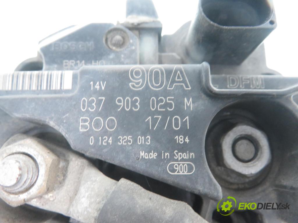 VW POLO (6N2) HB 2001 37,00 1.0 MPI 50 - AUC 999,00 Alternátor 037903025M ; 0124325013 (Alternátor)
