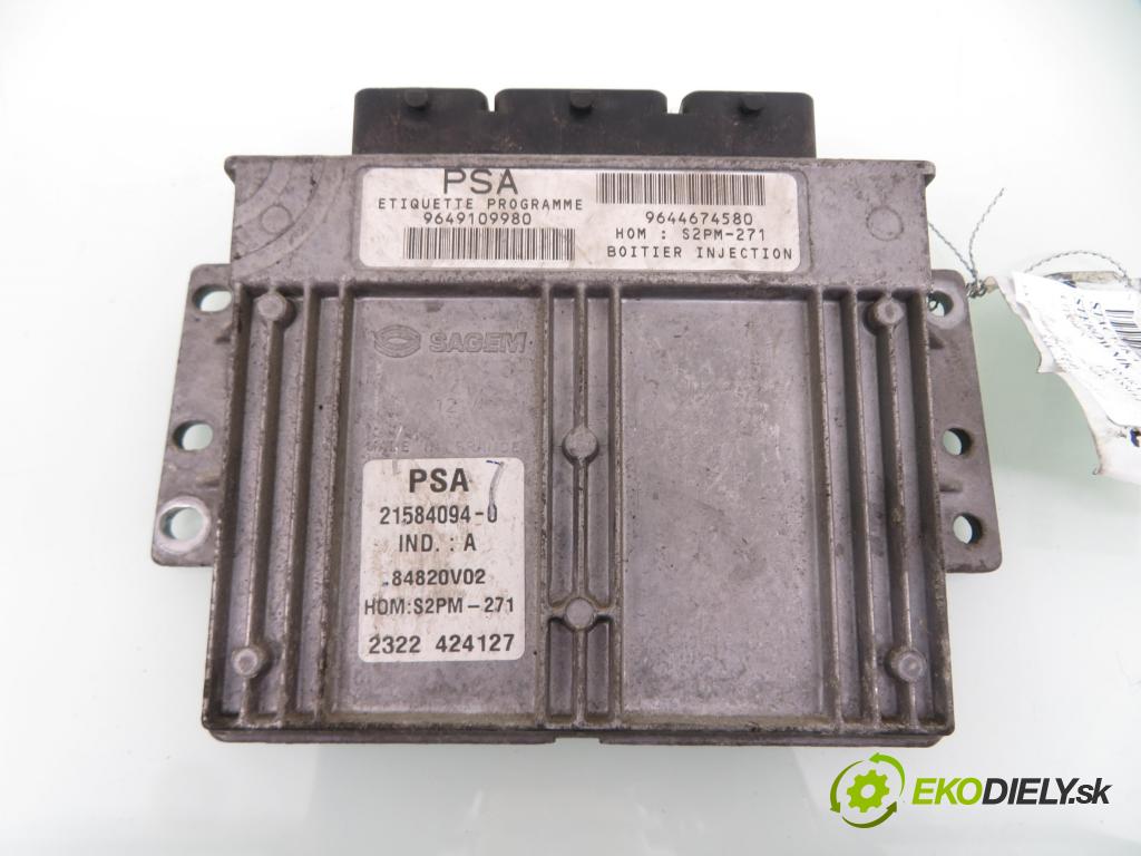 CITROEN XSARA PICASSO (N68) MINIVAN 2003 85,00 1.8 16V - 6FZ (EW7J4) 1749,00 řídící jednotka motora 9649109980