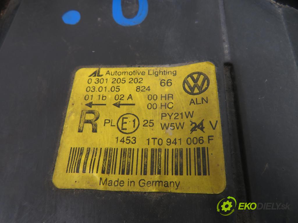 VW TOURAN (1T1, 1T2) MINIVAN 2003 77,00 1.9 TDI - BLS 1896,00 Svetlo PP 0301205202 ; 1T0941006F