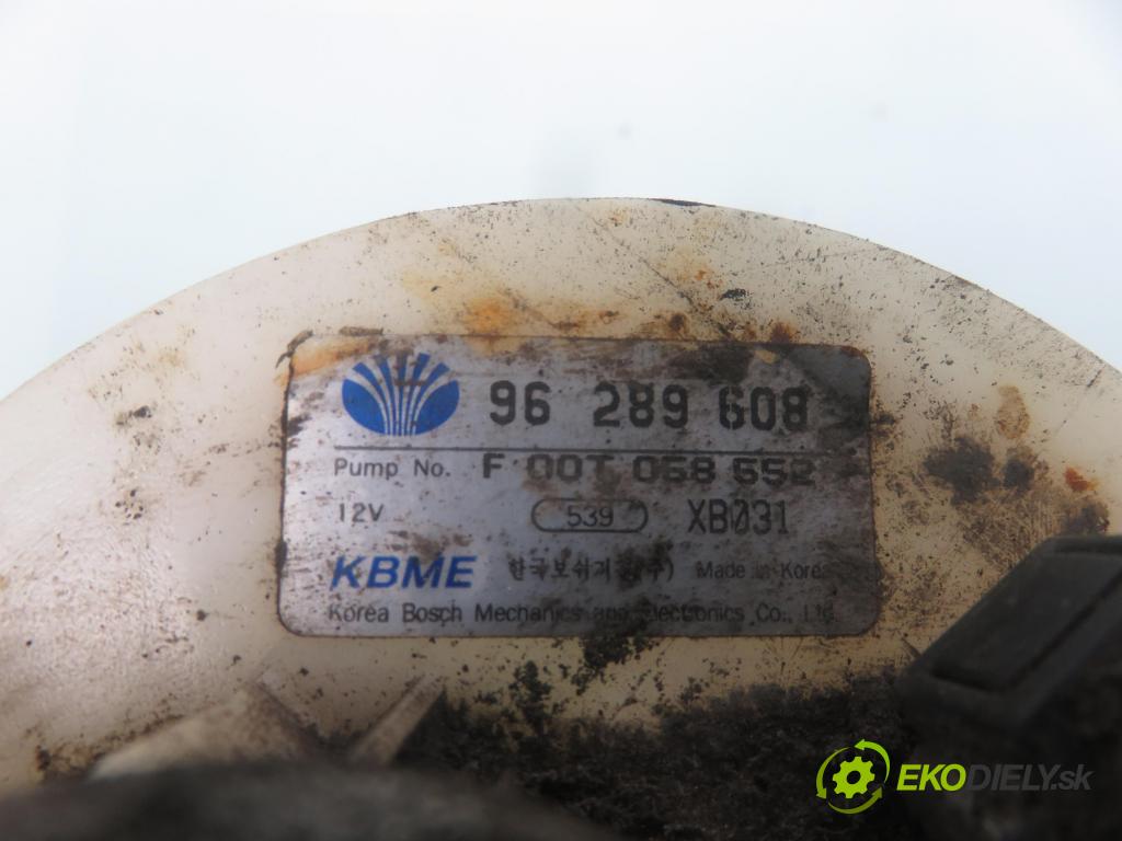 DAEWOO MATIZ (M100, M150) HB 2000 38,00 0.8 52 - F8CV 796,00 pumpa paliva 96289608