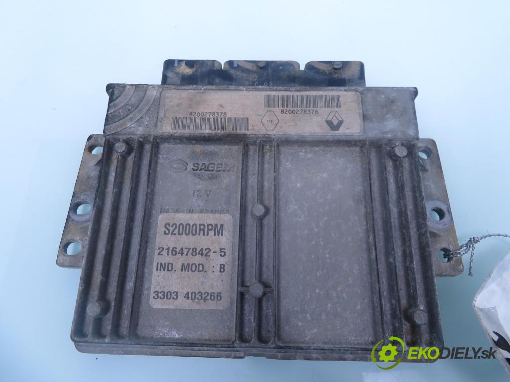 RENAULT LAGUNA II Grandtour (KG0/1_) KOMBI 2001 79,00 1.6 16V (KG0A, KG0L) - K4M 710 1598,00 řídící jednotka motora 8200278376 ; 8200278378 ; 21647842