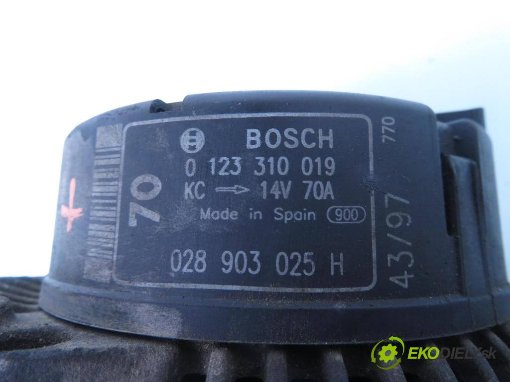 VW POLO (6N1) HB 1998 55,00 75 1.6 - AEA 1598,00 Alternátor 028903025H ; 0123310019 (Alternátor)