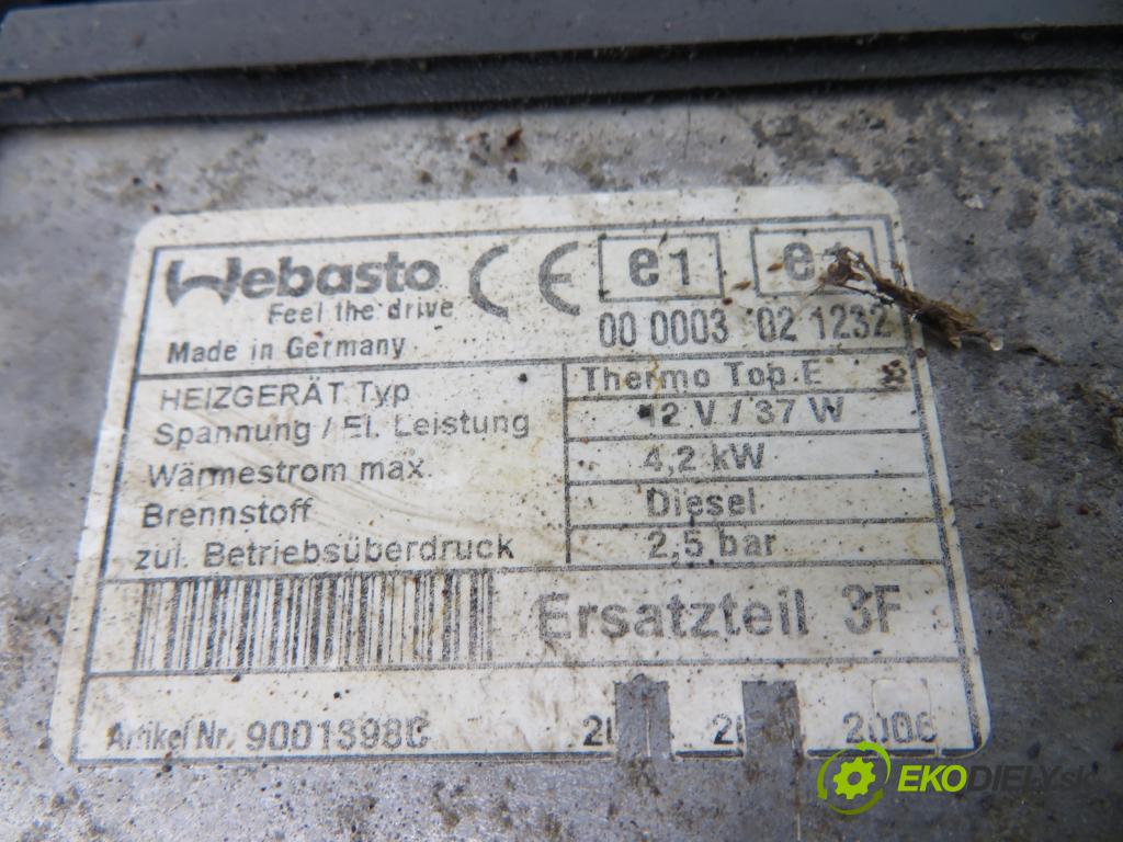PEUGEOT 206 liftback (2A/C) HB 2000 66,00 2.0 HDI 90 - RHY 1997,00 Webasto 9001398C ; 92255B (Webasto ohřívače)