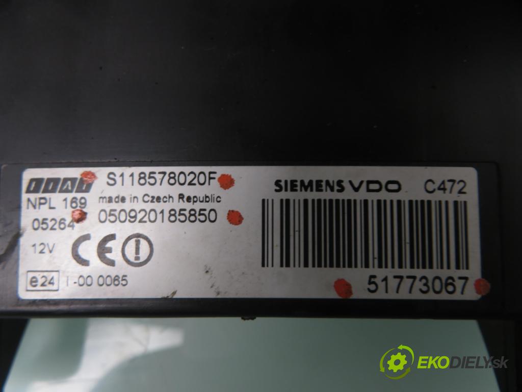 FIAT PANDA (169_) HB 2005 40,00 1.1 54 - 187 A1.000 1108,00 MODUL BSI S118578020F ; 050920185850 ; 51773067