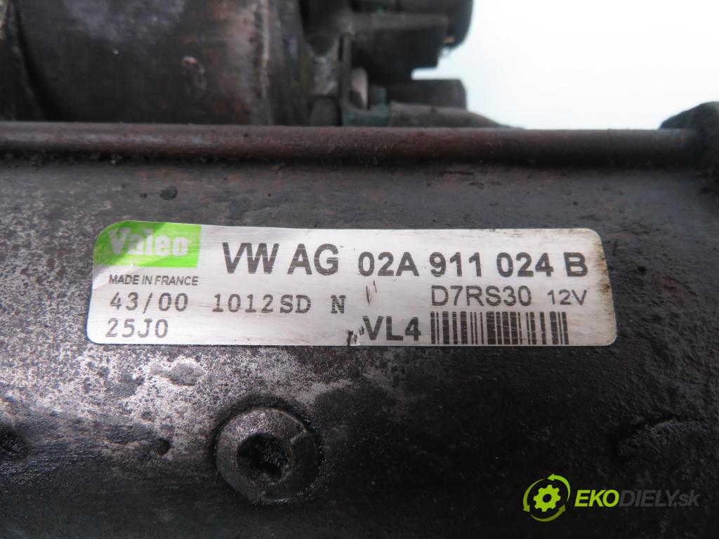 AUDI A3 (8L1) HB 2000 81,00 1.9 TDI - ASV 1896,00 Štartér D7RS30 ; 02A911024B (Štartéry)