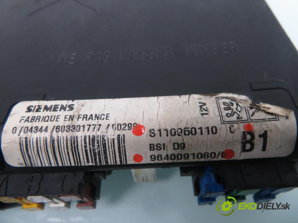 PEUGEOT 406 (8B) SEDAN 2000 66,00 2.0 HDI 90 - RHY (DW10TD) 1997,00 MODUL BSI S110950110C ; 9640091080C