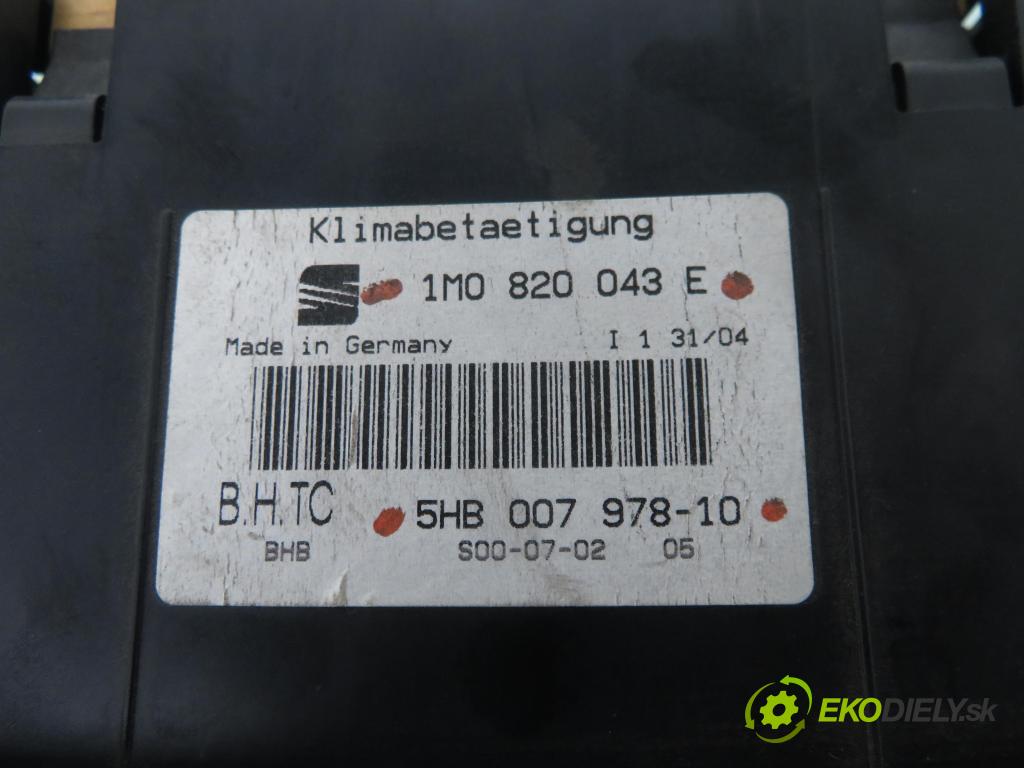 SEAT LEON (1M1) HB 2003 81,00 1.9 TDI 110 - ASV 1896,00 Panel kúrenia KLIMATRONIK 1M0820043E ; 5HB00797810