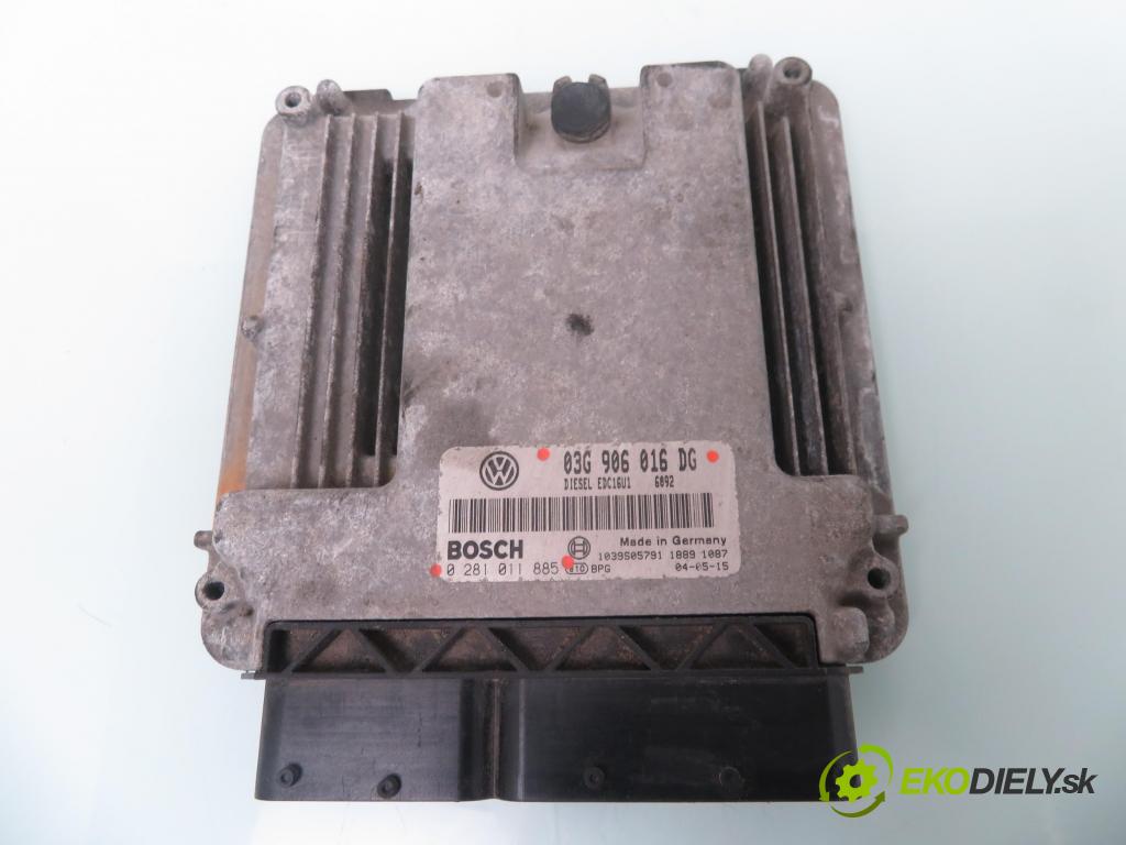 SEAT ALTEA (5P1) MINIVAN 2004 77,00 1.9 TDI - BKC 1896,00 Riadiaca jednotka Motor 03G906016DG ; 0281011885