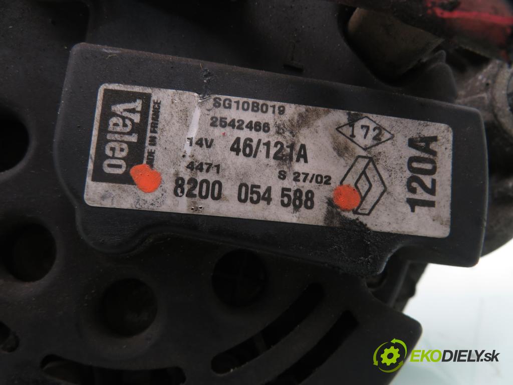 RENAULT SCENIC I (JA0/1_) MINIVAN 2002 75,00 1.9 dCi 102 - F9Q 732 1870,00 Alternátor 8200054588 (Alternátory)