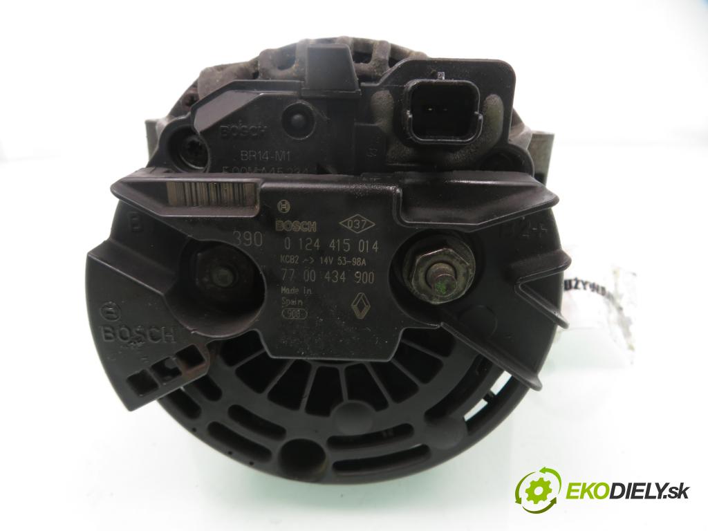 RENAULT LAGUNA II Grandtour (KG0/1_) KOMBI 2001 79,00 1.6 16V (KG0A, KG0L) - K4M 710 1598,00 Alternátor 0124415014 ; 7700434900 (Alternátory)
