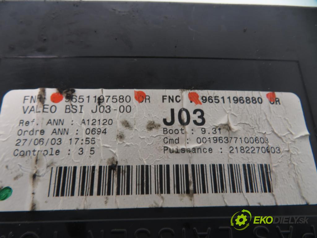 CITROEN C5 I (DC_) LIFTBACK 2003 85,00 1.8 16V (DC6FZB, DC6FZE) - 6FZ (EW7J4) 1749,00 MODUL BSI 9651197580 ; 9651196880