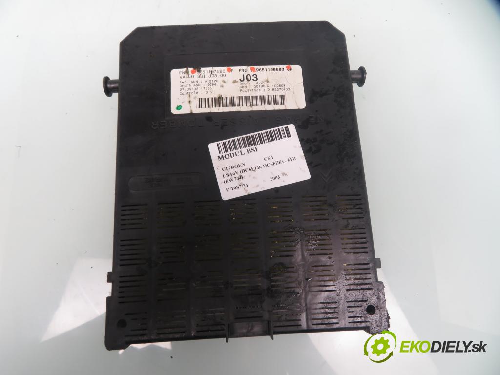 CITROEN C5 I (DC_) LIFTBACK 2003 85,00 1.8 16V (DC6FZB, DC6FZE) - 6FZ (EW7J4) 1749,00 MODUL BSI 9651197580 ; 9651196880