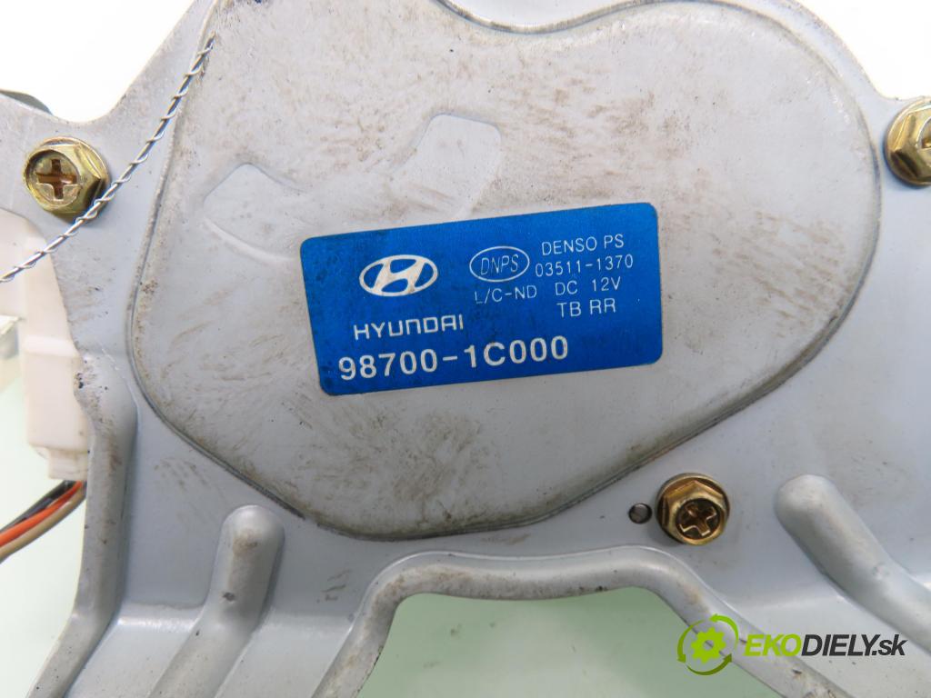 HYUNDAI GETZ (TB) HB 2004 60,00 1.3 12V 82 - G4EA 1341,00 motorek stěrače ZADNÍ: 987001C000