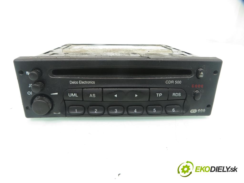 OPEL ASTRA G liftback (T98) HB 2000 74,00 1.6 16V - X 16 XEL 1598,00 RADIO CD 90566821 ; CDR500