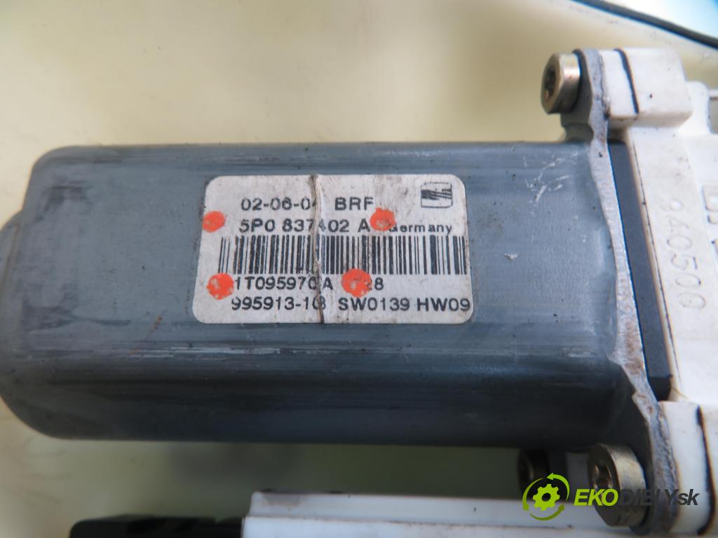 SEAT ALTEA (5P1) MINIVAN 2004 75,00 1.6 102 1595,00 mechanismus oken PPE 5P0837402A ; F005S00151 ; 1K0959792D