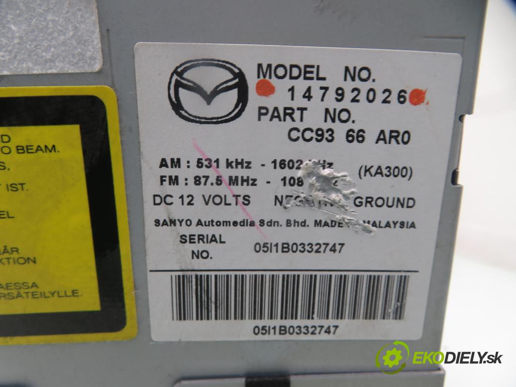 MAZDA 5 (CR19) MINIVAN 2005 105,00 2.0 MZR-CD 143 - RF7J 1998,00 Panel kúrenia KLIMATRONIK 14792026 ; K1900CC51