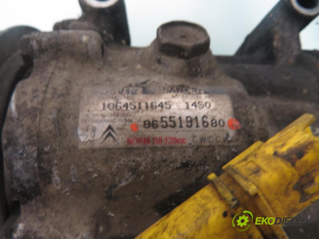 CITROEN C3 I (FC_) HB 2007 50,00 1.4 HDi - 8HZ (DV4TD) 1398,00 KOMPRESOR: klimatizácie 9655191680 (Kompresory klimatizácie)