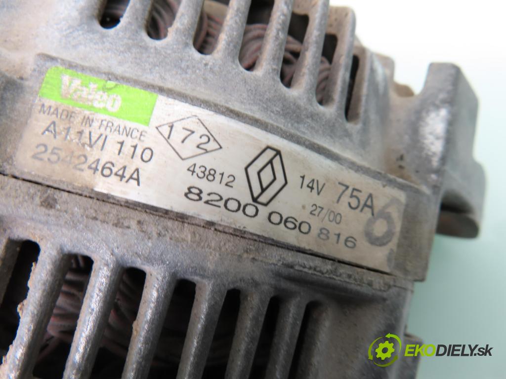 RENAULT CLIO II (BB_, CB_) HB 2000 43,00 1.2 8V 58 1149,00 Alternátor 8200060816 (Alternátory)