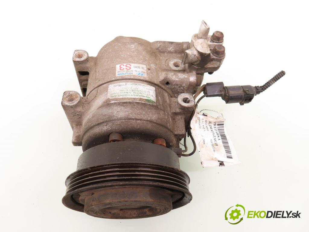 HYUNDAI GETZ (TB) HB 2004 60,00 1.3 12V 82 - G4EA 1341,00 KOMPRESOR: klimatizácie 977011C150 (Kompresory klimatizácie)