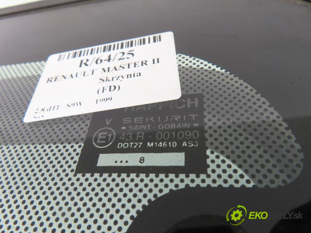 RENAULT MASTER II Skrzynia (FD) FURGON 1999 84,00 2.8 dTI - S9W 702 2799,00 střešní okno  (Okna karoserie)