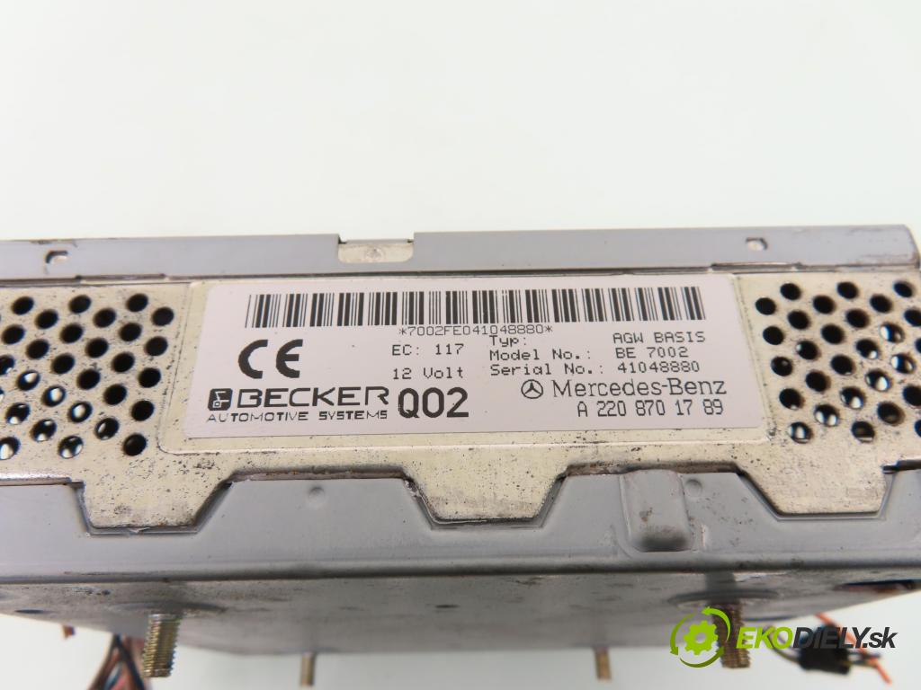 MERCEDES-BENZ KLASA S (W220) SEDAN 2004 145,00 S 320 CDI 197 - OM 613.960 3222,00 Zosilňovač A2208701789 (Zosilňovače)