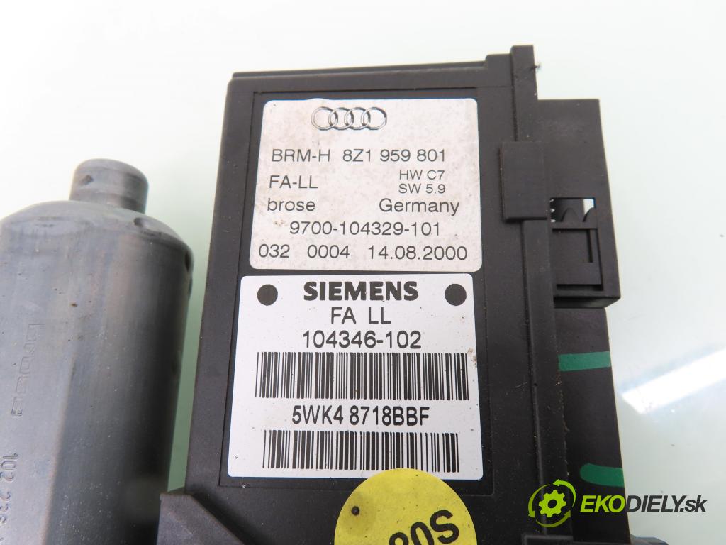 AUDI A2 (8Z0) HB 2000 55,00 1.4 - AUA 1390,00 motorek sťahovaní oken LP 8Z1959801 ; 5WK48718BBF ; 0130821764