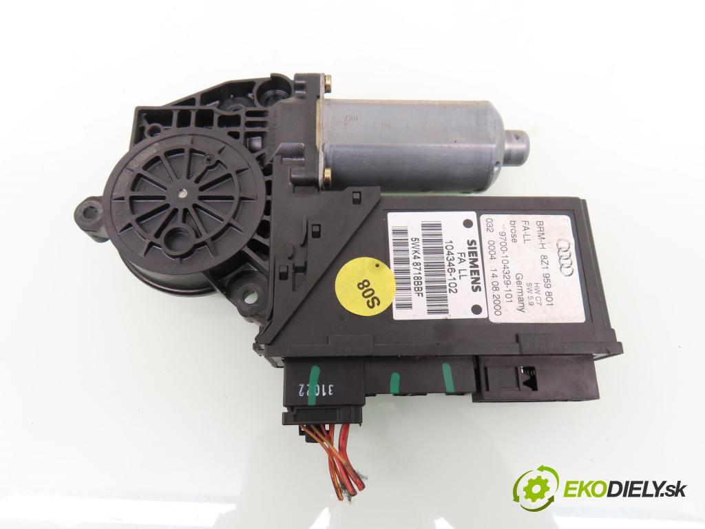 AUDI A2 (8Z0) HB 2000 55,00 1.4 - AUA 1390,00 motorek sťahovaní oken LP 8Z1959801 ; 5WK48718BBF ; 0130821764