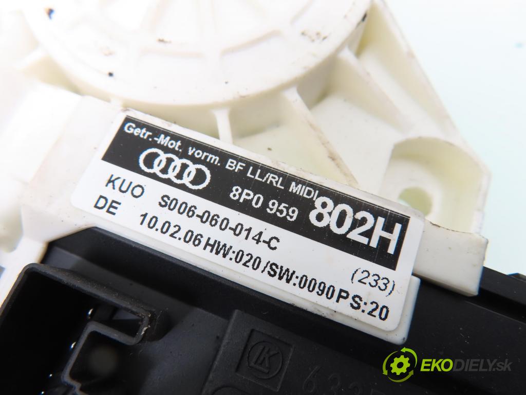 AUDI A3 (8P1) HB 2006 103,00 2.0 TDI PD 16V 140 1968,00 motorek sťahovaní oken PP 8P0959802H