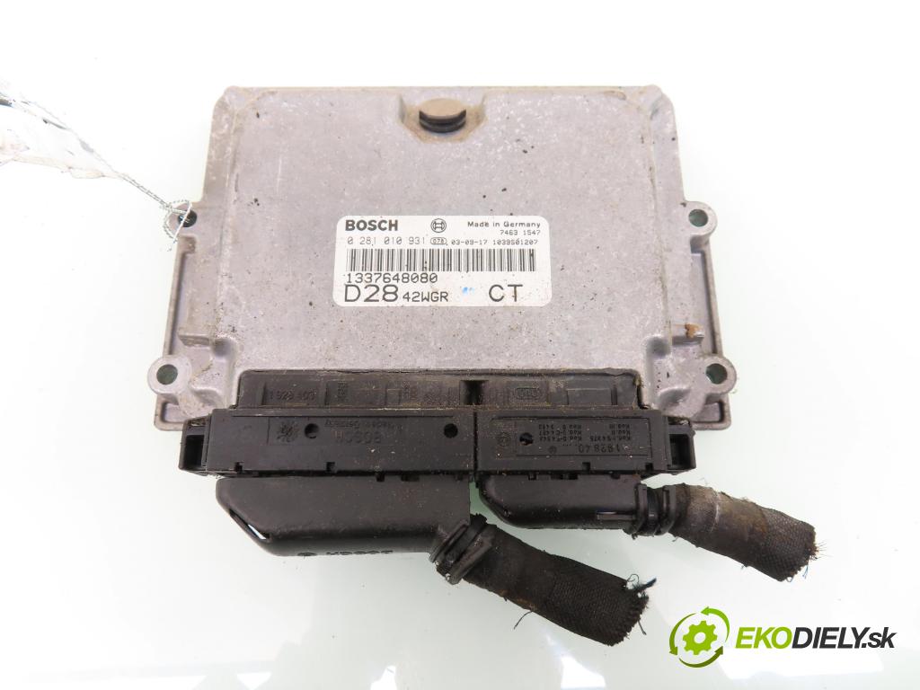 FIAT DUCATO Platforma / podwozie (244_) KABINA/PLATFORMA 2003 90,00 2.8 JTD - 8140,43 2800,00 Riadiaca jednotka Motor 0281010931 ; 1337648080