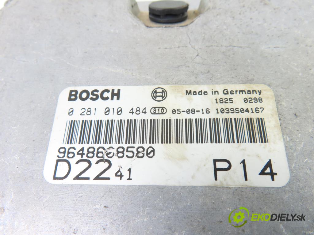 CITROEN JUMPER Skrzynia (244) FURGON 2005 74,00 2.2 HDi 8V 101 2179,00 Riadiaca jednotka Motor 0281010484 ; 9648608580