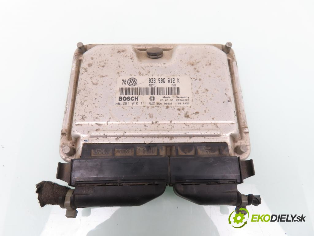 VW GOLF IV (1J1) HB 2000 66,00 1.9 TDI - AGR 1896,00 Riadiaca jednotka Motor 038906012K ; 0281010111