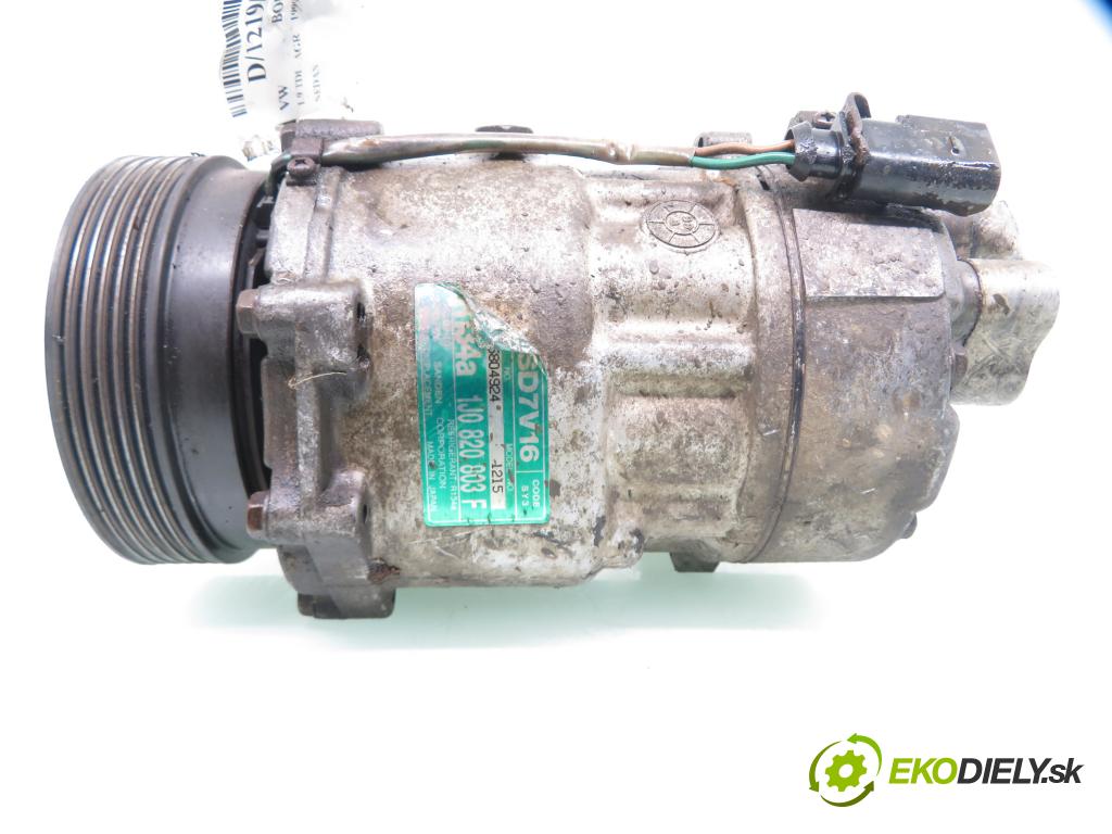 VW BORA (1J2) SEDAN 1999 66,00 1.9 TDI - AGR 1896,00 KOMPRESOR: klimatizácie 1J0820803F ; SD7V16 (Kompresory klimatizácie)