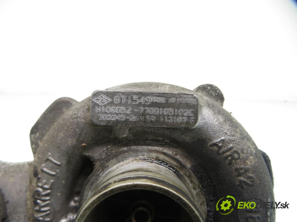 RENAULT SCENIC I (JA0/1_) MINIVAN 2001 75,00 1.9 dCi 102 - F9Q 732 1870,00 RYCHLONABÍJEČKA: 7700105102C ; GTI549 (Turbodúchadla (kompletní))