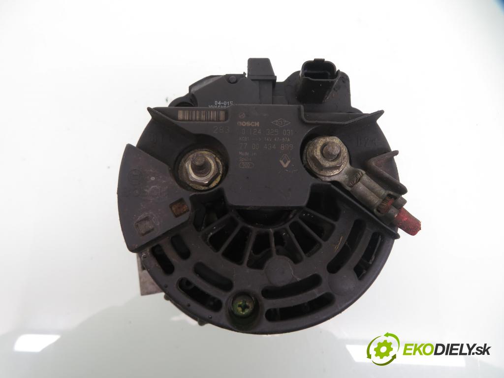 RENAULT SCENIC I (JA0/1_) MINIVAN 2000 79,00 1.6 - K4M 700 1598,00 Alternátor 0124325031 ; 7700434899 (Alternátory)