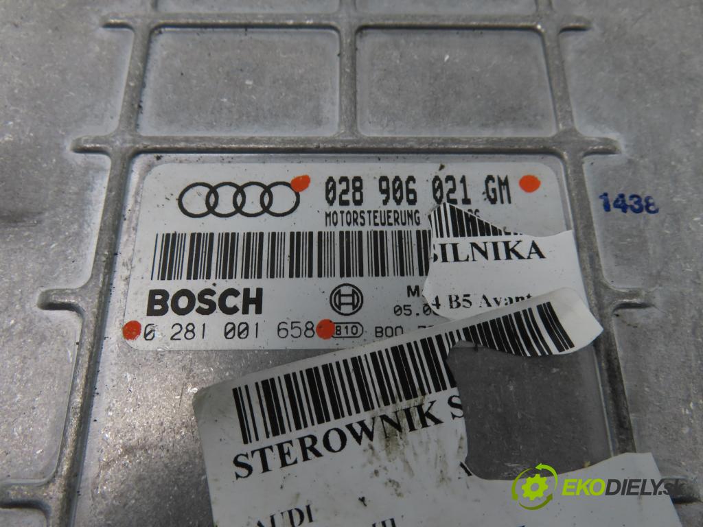 AUDI A4 Avant (8D5, B5) KOMBI 1997 66,00 1.9 TDI - AHU 1896,00 Riadiaca jednotka Motor 028906021GM ; 0281001658