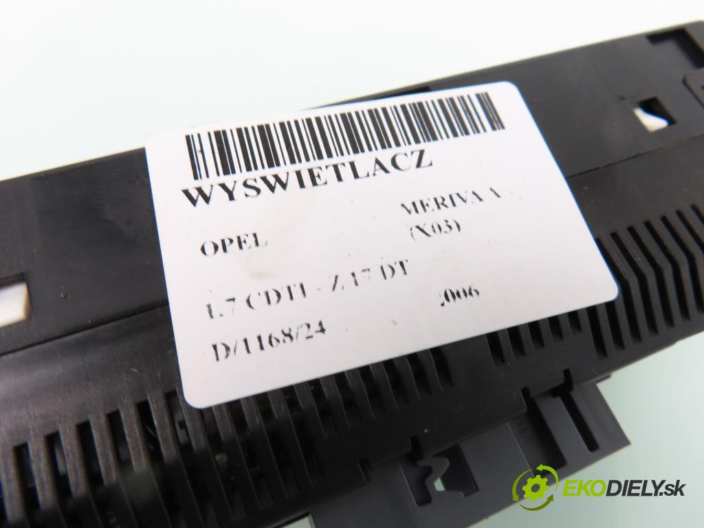 OPEL MERIVA A nadwozie wielkoprzestrzenne (MPV) (X03) HB 2006 74,00 1.7 CDTI 101 - Z 17 DT 1686,00 RADIO CD 13190855 ; 13208191
