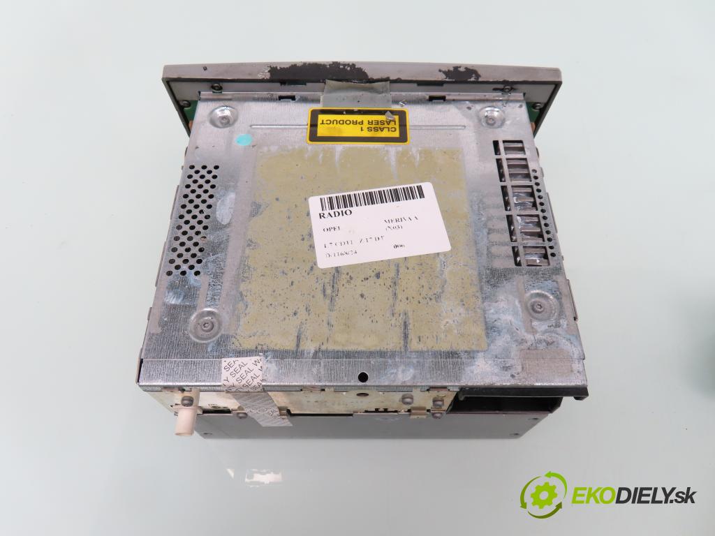 OPEL MERIVA A nadwozie wielkoprzestrzenne (MPV) (X03) HB 2006 74,00 1.7 CDTI 101 - Z 17 DT 1686,00 RADIO CD 13190855 ; 13208191