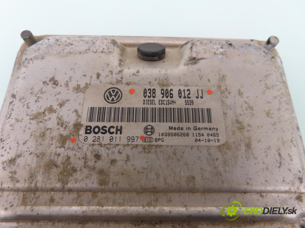 SEAT LEON (1M1) HB 2003 81,00 1.9 TDI 110 - ASV 1896,00 Riadiaca jednotka Motor 038906012JJ ; 0281011997
