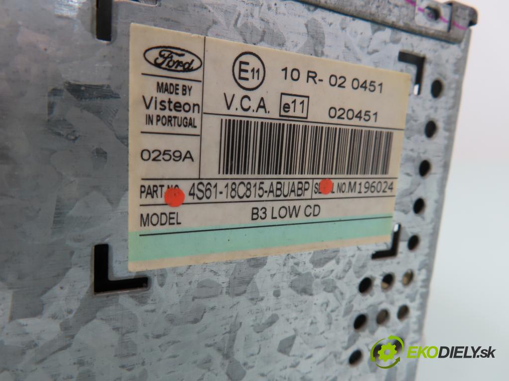 FORD FIESTA V (JH_, JD_) HB 2005 50,00 1.4 TDCi 8V 68 - F6JA 1399,00 RADIO CD 4S6118C815ABUABP