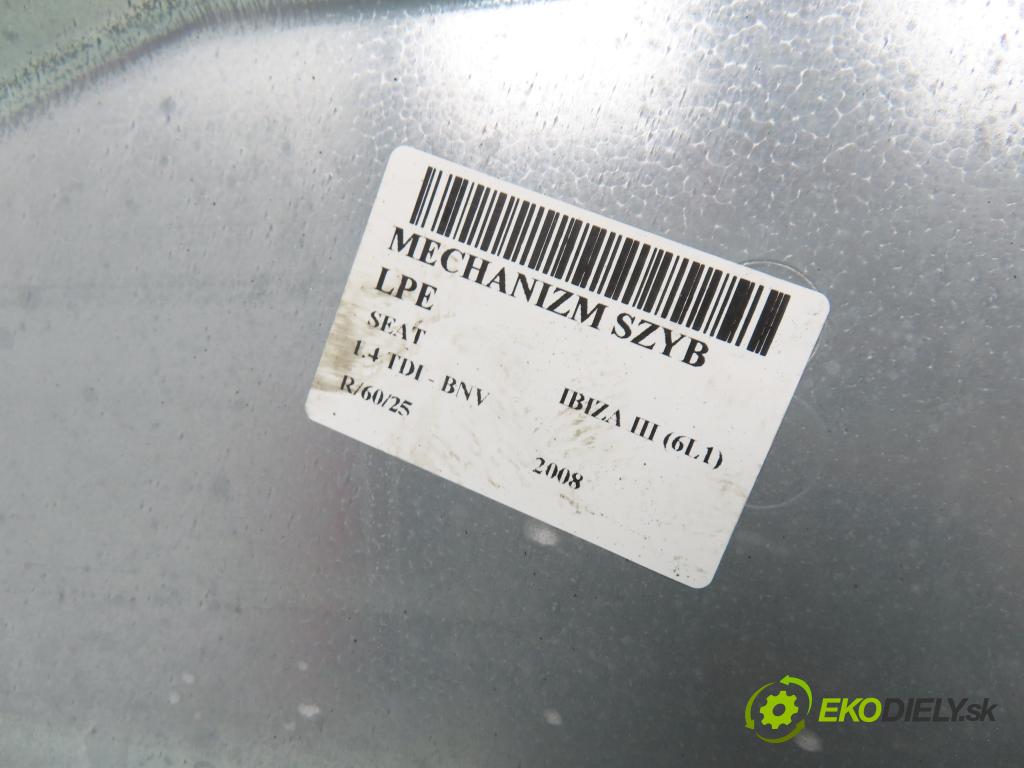 SEAT IBIZA III (6L1) HB 2008 59,00 1.4 TDI - BMS 1422,00 mechanismus oken 6L3837751CH ; 6L2959802 ; 6L3837755AD