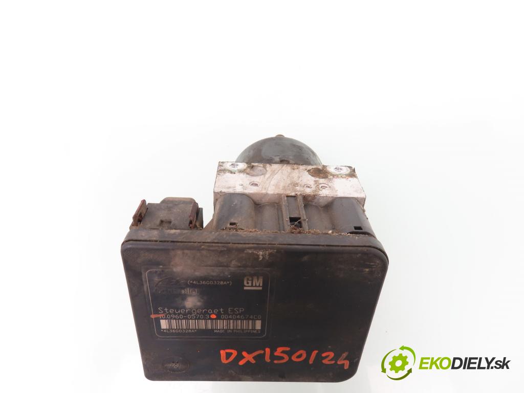 OPEL ZAFIRA B (A05) MINIVAN 2006 69,00 1.6 CNG - Z 16 YNG 1598,00 Pumpa ABS 13244860BJ ; 10096005703 (Pumpy ABS)