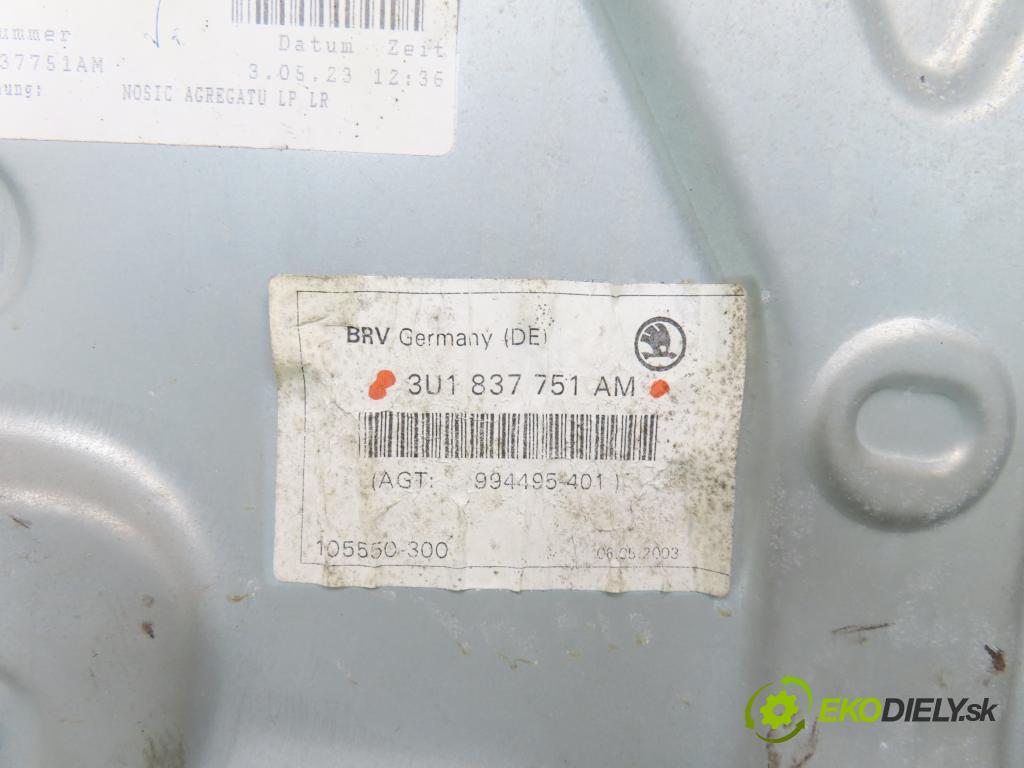 SKODA SUPERB I (3U4) SEDAN 2002 74,00 1.9 TDI - AVB 1896,00 mechanismus oken 3U1837751AM ; 3B4837755D ; 101959801