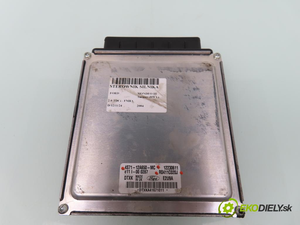 FORD MONDEO III Turnier (BWY) KOMBI 2004 96,00 2.0 TDCi - FMBA 1998,00 Riadiaca jednotka Motor 4S7112A650MC ; R0411C020J