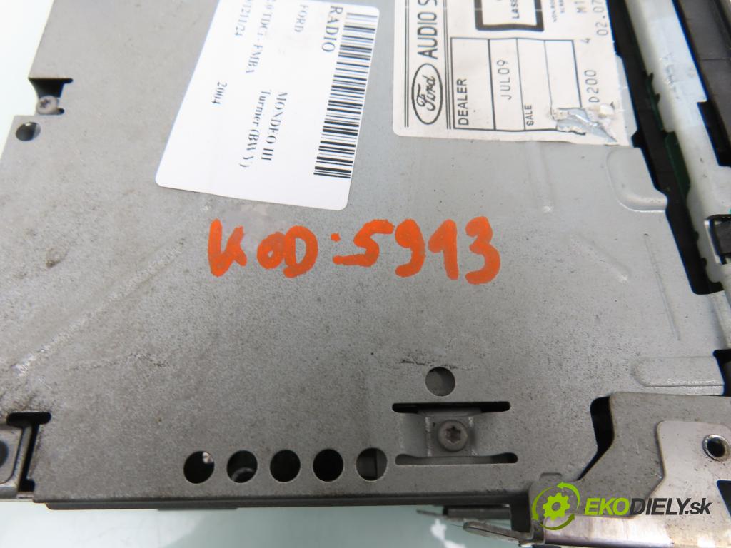FORD MONDEO III Turnier (BWY) KOMBI 2004 96,00 2.0 TDCi - FMBA 1998,00 RADIO CD 3S7T18C815AD ; M113573