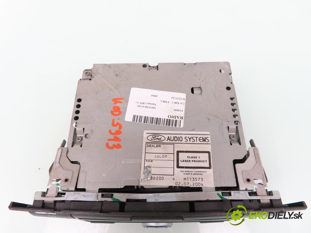 FORD MONDEO III Turnier (BWY) KOMBI 2004 96,00 2.0 TDCi - FMBA 1998,00 RADIO CD 3S7T18C815AD ; M113573