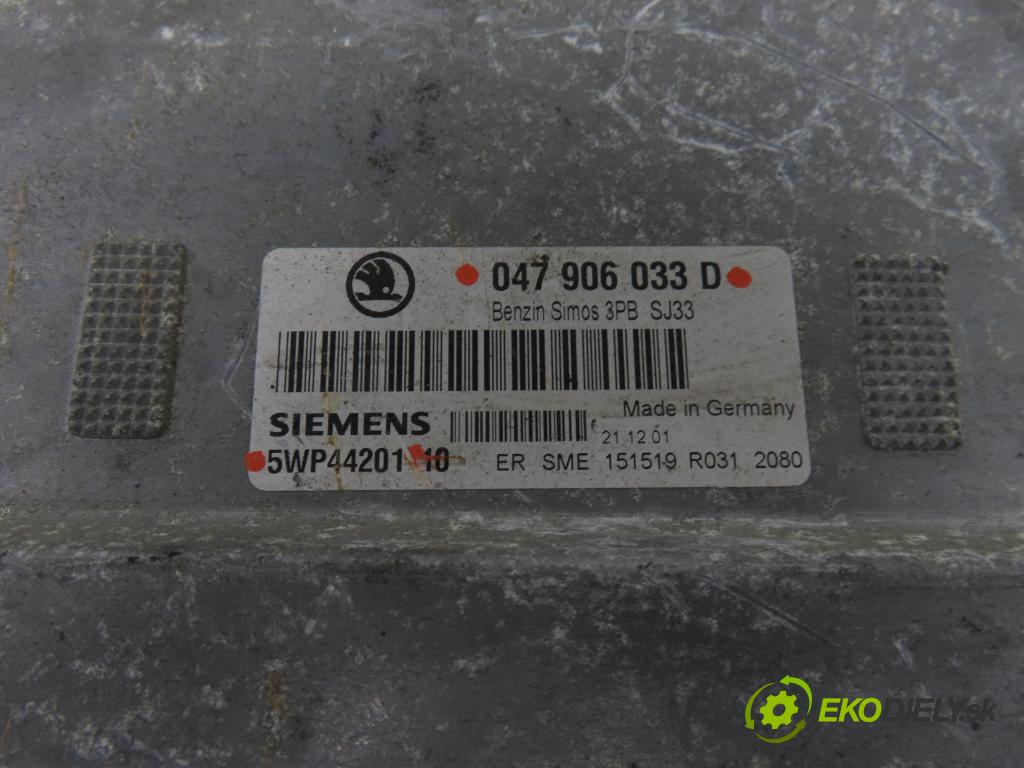 SKODA FABIA I (6Y2) HB 2000 50,00 1.4 - AME 1397,00 Riadiaca jednotka Motor 047906033D ; 5WP44201