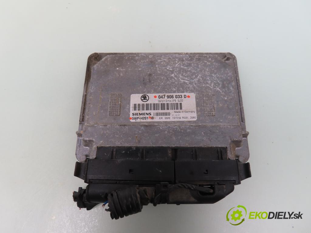 SKODA FABIA I (6Y2) HB 2000 50,00 1.4 - AME 1397,00 Riadiaca jednotka Motor 047906033D ; 5WP44201